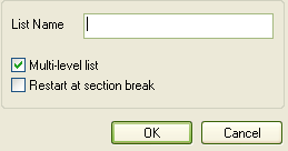 list properties dialog